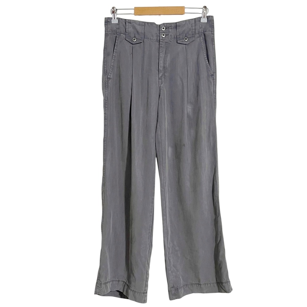 Sundance Celine Tencel Wide Leg Pleated Pants in Dark Grey Size P6‎ - Picture 4 of 13
